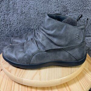 Anodyne Boots No. 91 Ankle Boots Womens Size 11 Extra Wide Gray Vegan Leather